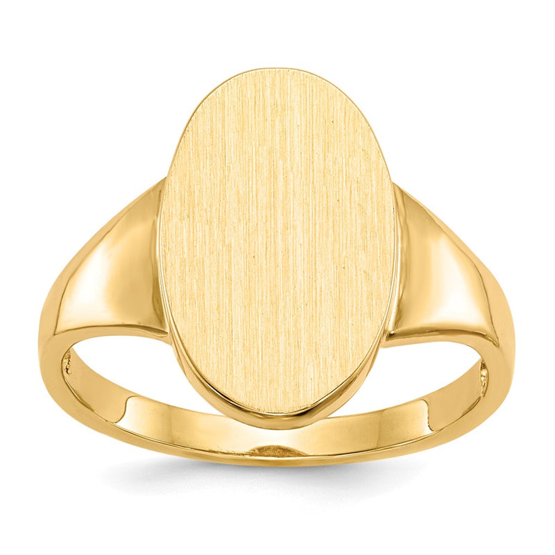 10k Yellow Goldy 14.5x9.0mm Open Back Signet Ring
