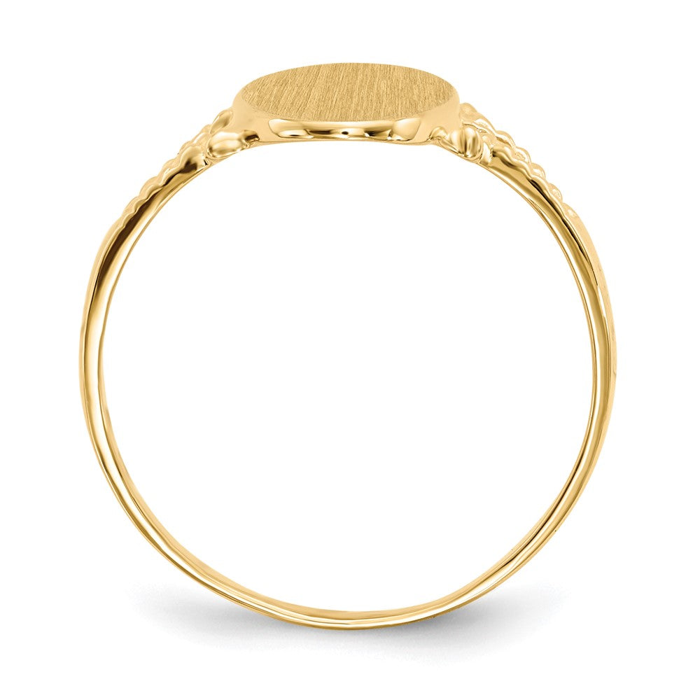 14K Yellow Gold 14.0x8.0mm Closed Back Signet Ring