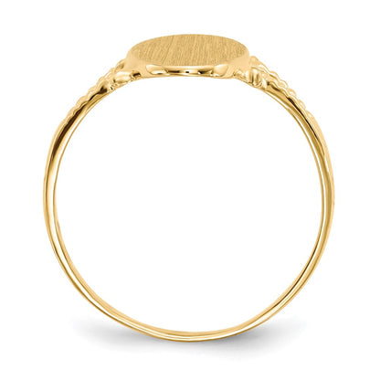 14K Yellow Gold 14.0x8.0mm Closed Back Signet Ring