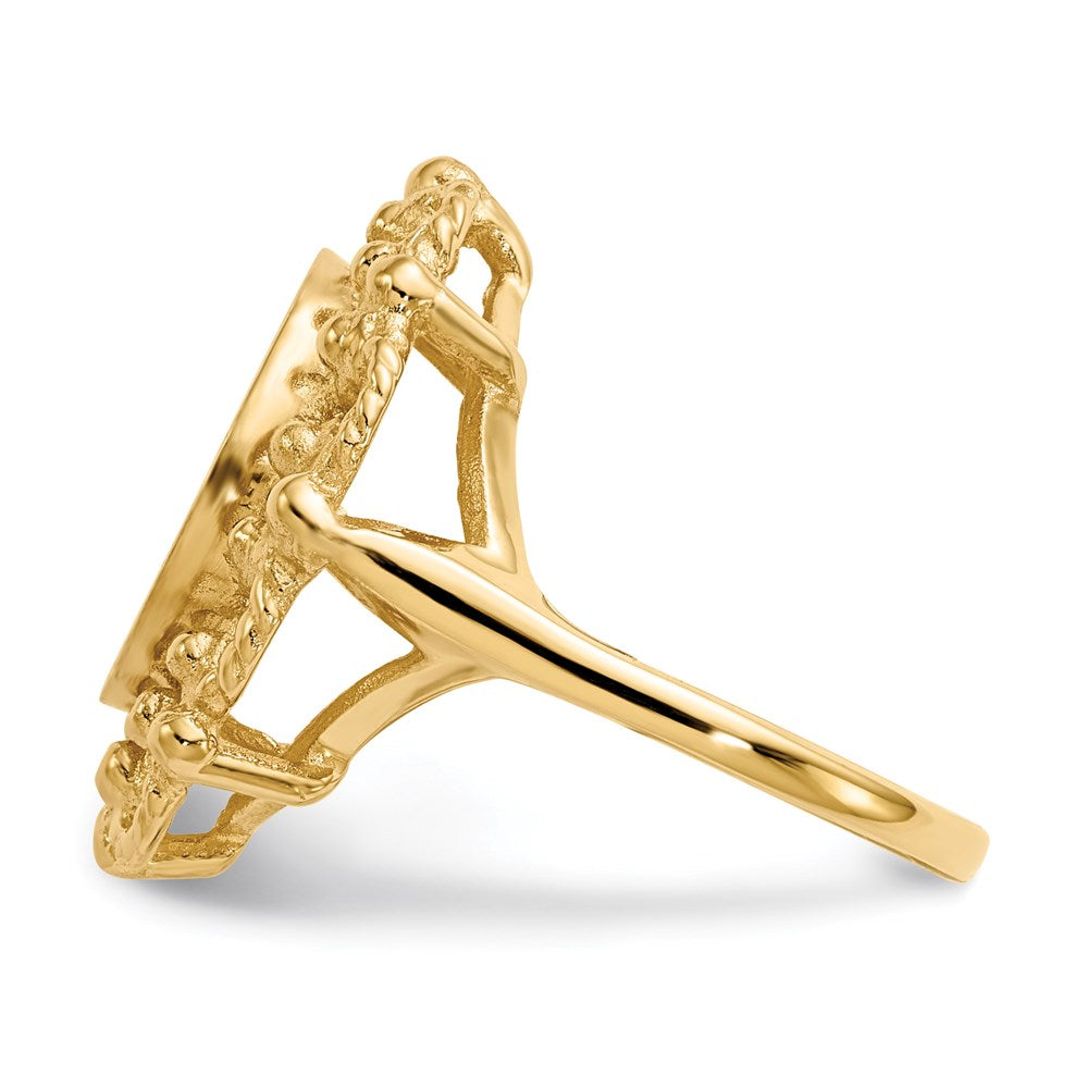 14K Yellow Gold 12.5x11.0mm Open Back Signet Ring