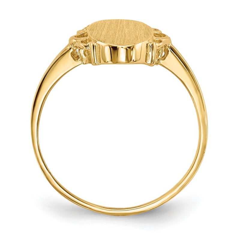 14K Yellow Gold 14.5x7.0mm Open Back Signet Ring