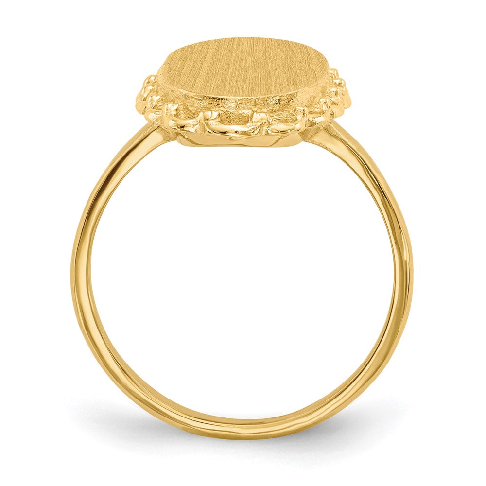 14K Yellow Gold 16.0x9.0mm Open Back Signet Ring