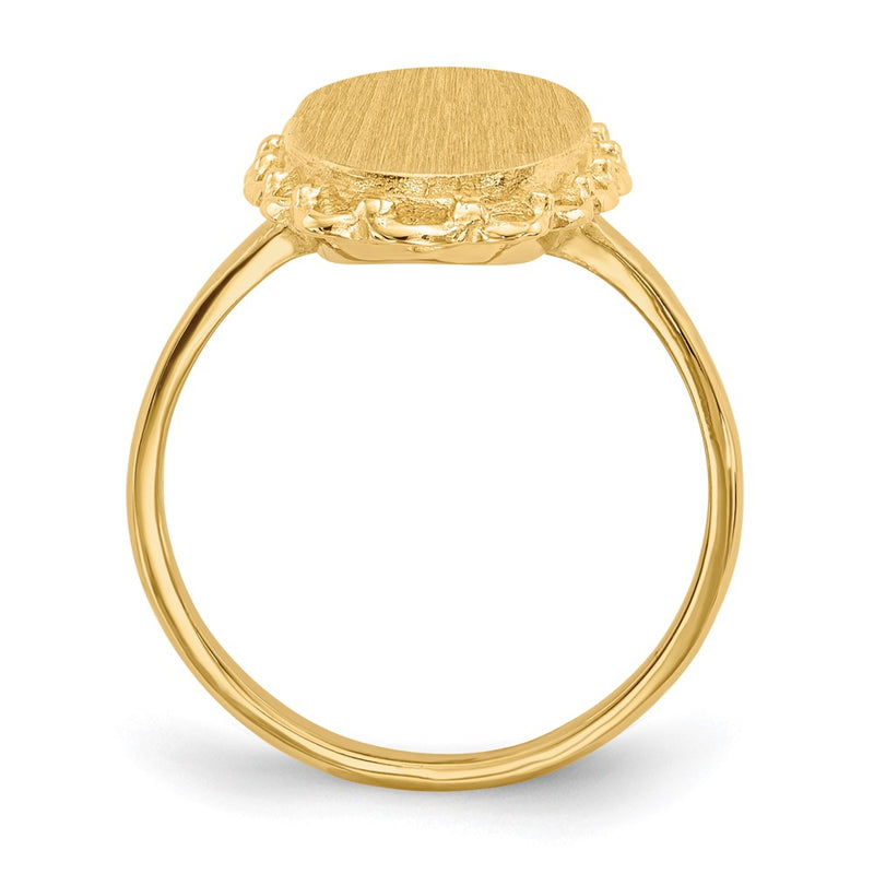 14K Yellow Gold 16.0x9.0mm Open Back Signet Ring