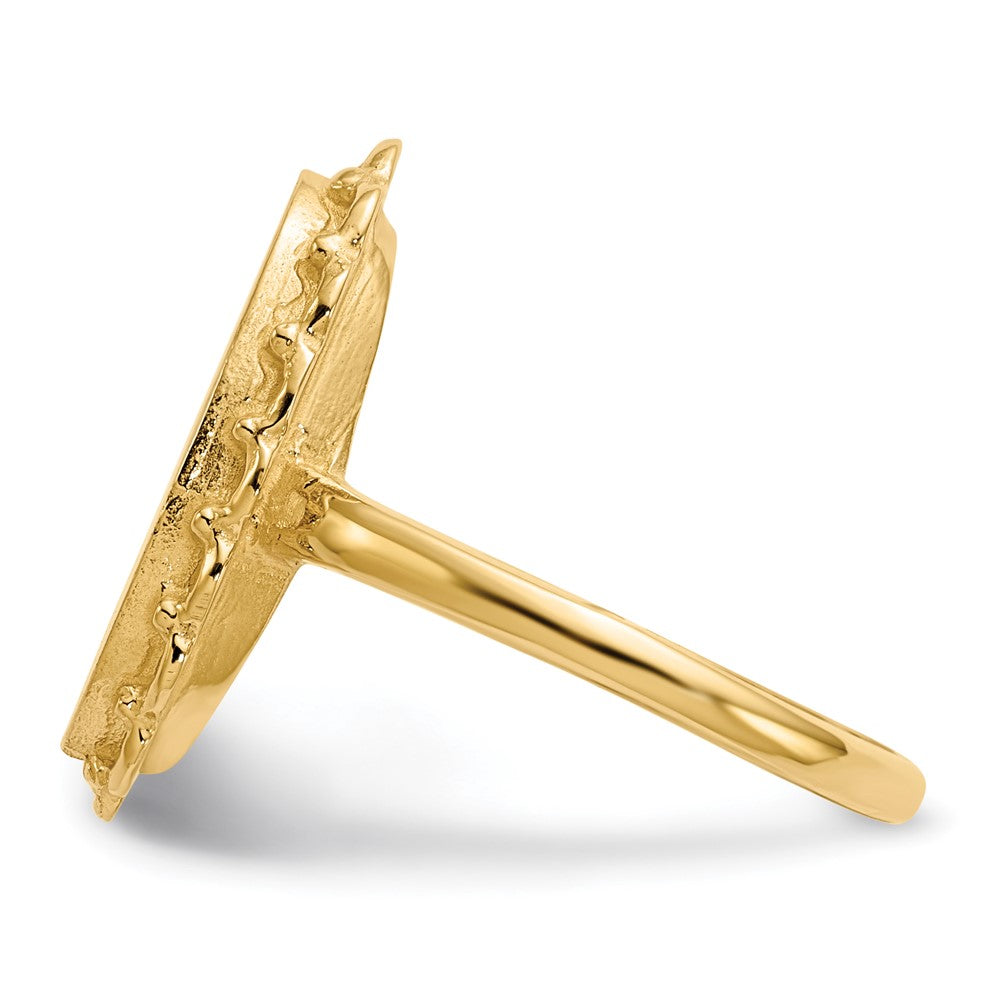 14K Yellow Gold 16.0x9.0mm Open Back Signet Ring