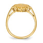 14K Yellow Gold 11.5x6.0mm Open Back A Real Diamond Signet Ring