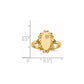 14K Yellow Gold 11.5x6.0mm Open Back A Real Diamond Signet Ring