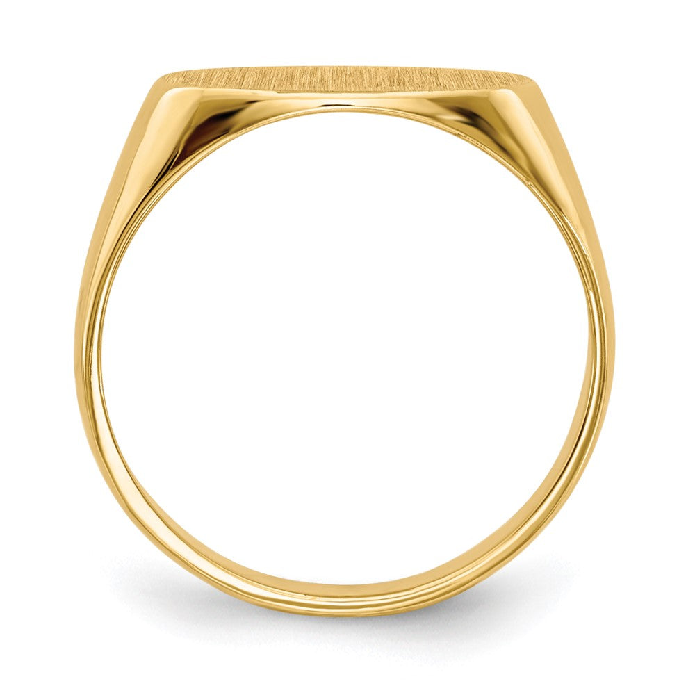 14K Yellow Gold 6.5x12.0mm Closed Back Children's Signet Ring