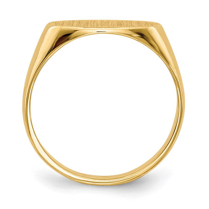 14K Yellow Gold 6.5x12.0mm Closed Back Children's Signet Ring