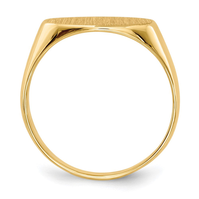 14K Yellow Gold 7.0x13.5mm Closed Back Signet Ring