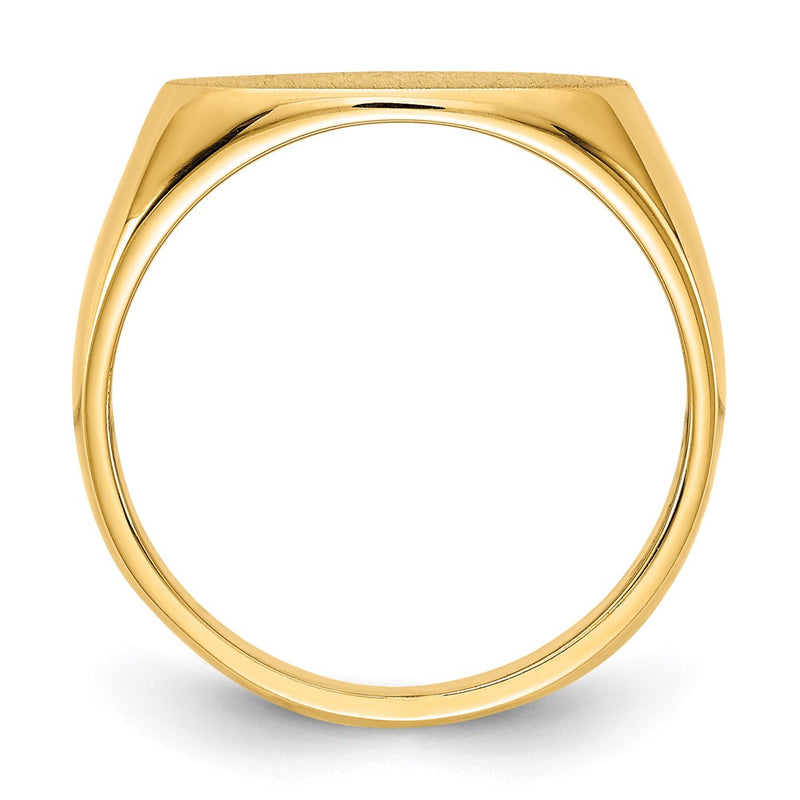 14K Yellow Gold 8.0x13.5mm Closed Back Signet Ring