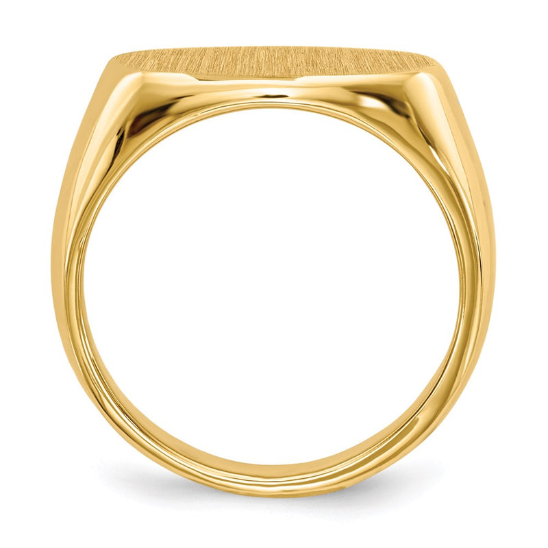 14K Yellow Gold 9.5x15.0mm Closed Back Signet Ring