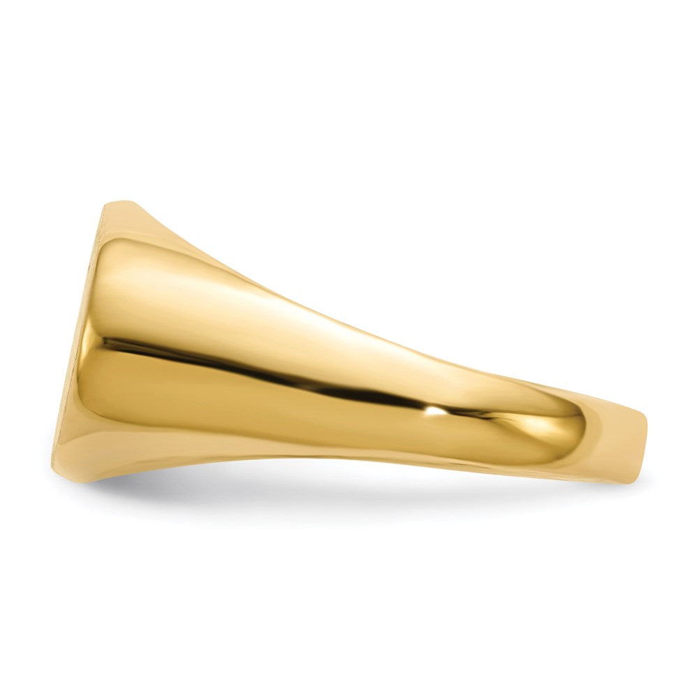 14K Yellow Gold 9.5x15.0mm Closed Back Signet Ring