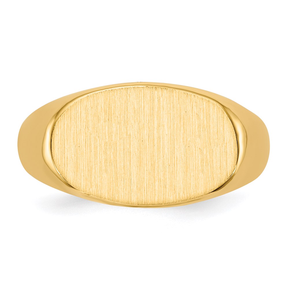 14K Yellow Gold 9.5x15.0mm Closed Back Signet Ring
