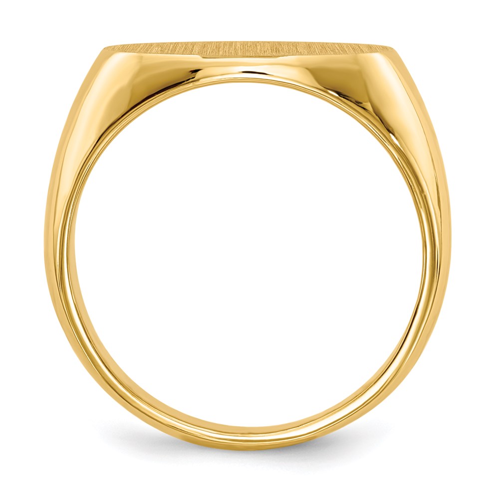 14K Yellow Gold 11.0x16.5mm Closed Back Men's Signet Ring