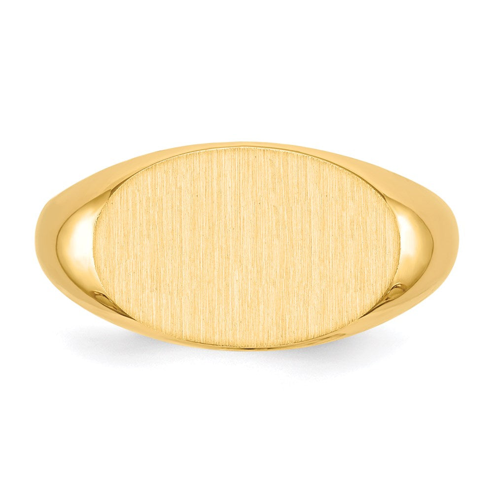 14K Yellow Gold 11.0x16.5mm Closed Back Men's Signet Ring