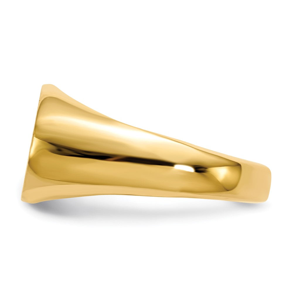 14K Yellow Gold 9.5x15.0mm Open Back Signet Ring