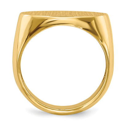 14K Yellow Gold 14.0x20.5mm Open Back Men's Signet Ring