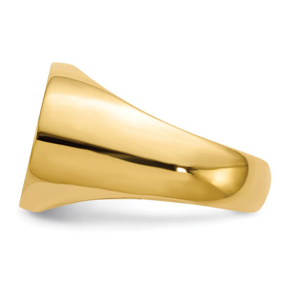 14K Yellow Gold 14.0x20.5mm Open Back Men's Signet Ring