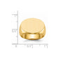 14K Yellow Gold 14.0x20.5mm Open Back Men's Signet Ring