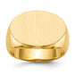 14K Yellow Gold 14.0x20.5mm Open Back Men's Signet Ring