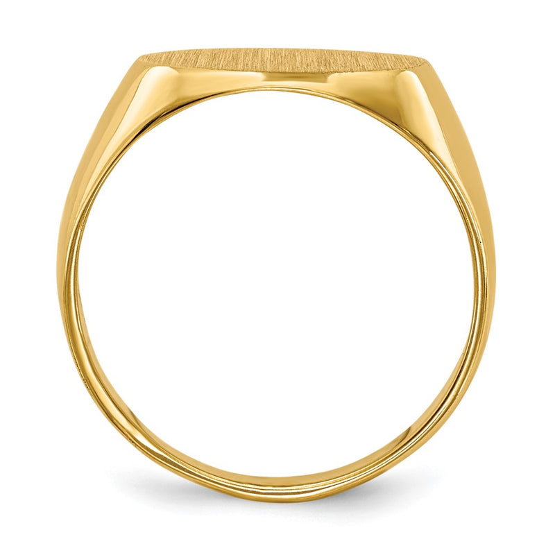 14K Yellow Gold 8.5x11.5mm Closed Back Child's Signet Ring