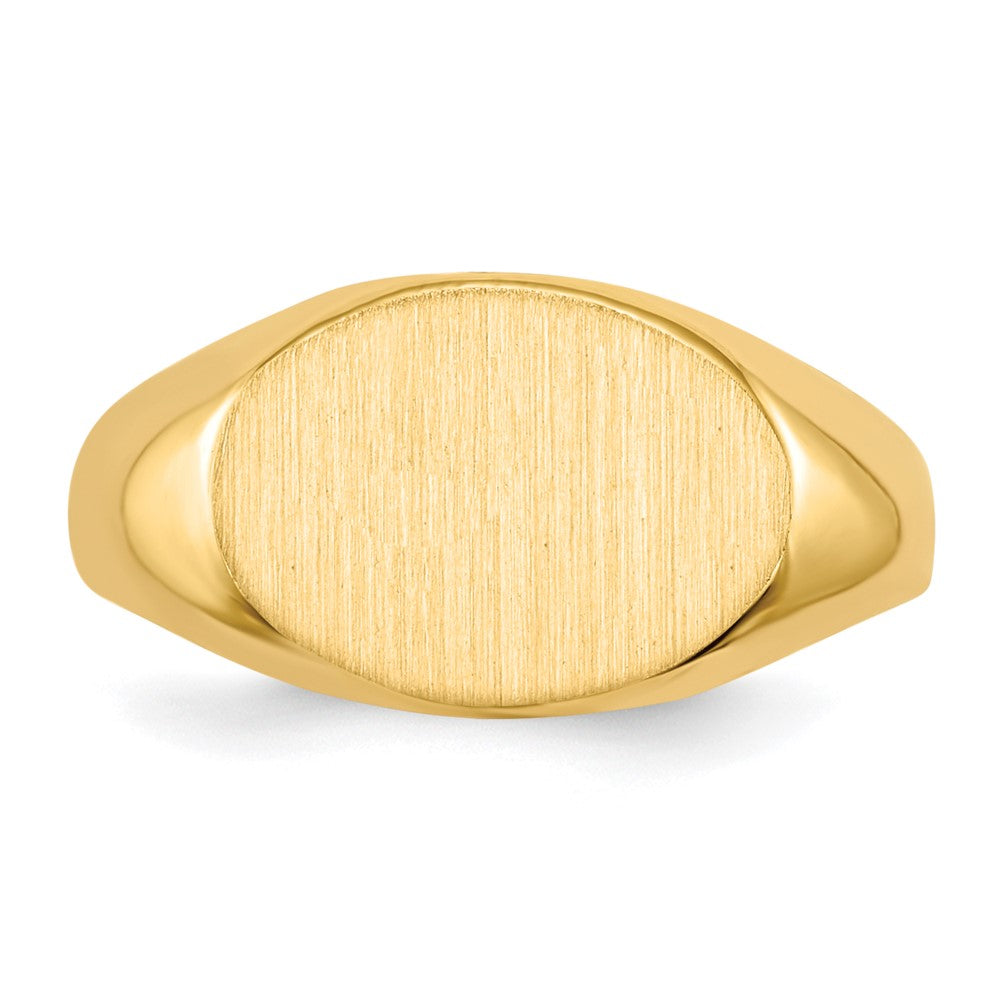 14K Yellow Gold 8.5x11.5mm Closed Back Child's Signet Ring