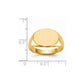 14K Yellow Gold 12.0x16.0mm Closed Back Men's Signet Ring