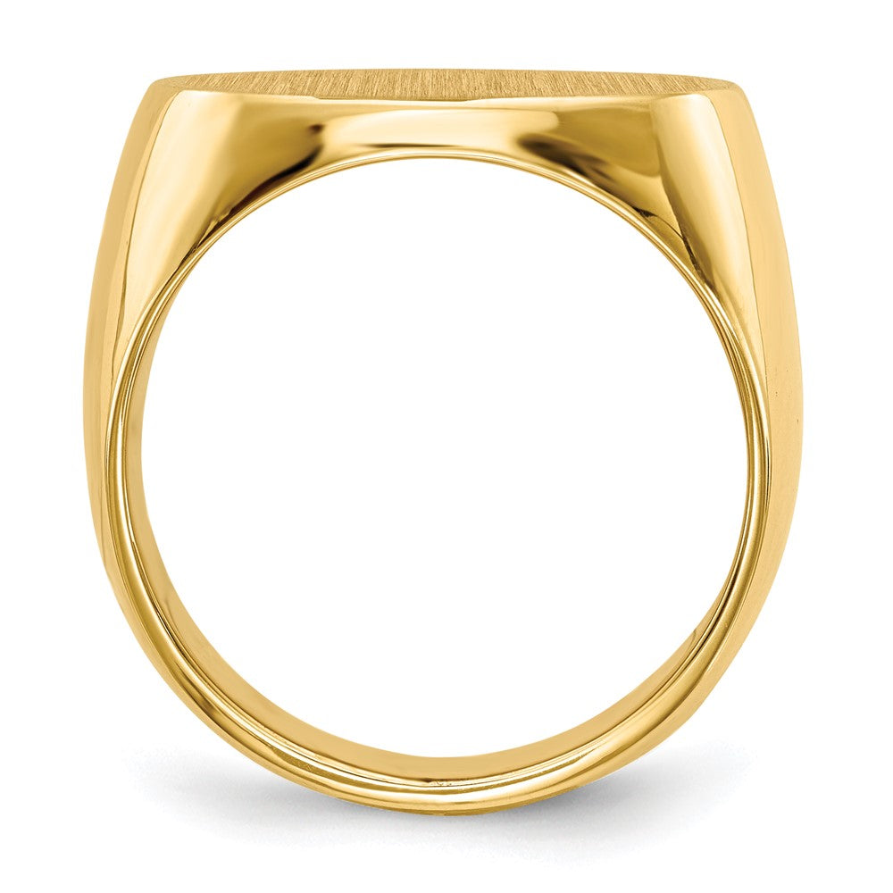14K Yellow Gold 13.0x19.0mm Closed Back Men's Signet Ring