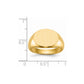 14K Yellow Gold 12.0x16.0mm Open Back Mens Signet Ring