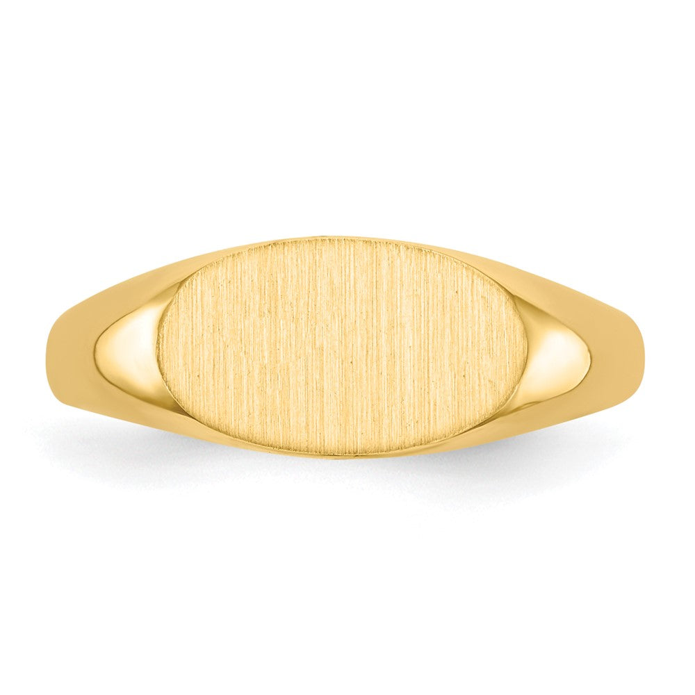 14K Yellow Gold 6.5x11.5mm Closed Back Signet Ring