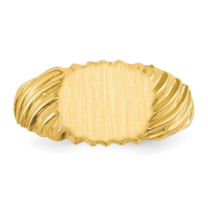 14K Yellow Gold 7.0x10.0mm Open Back Signet Ring