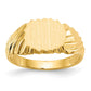 14K Yellow Gold 7.0x10.0mm Open Back Signet Ring