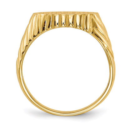 14K Yellow Gold 8.5x11.5mm Open Back Signet Ring