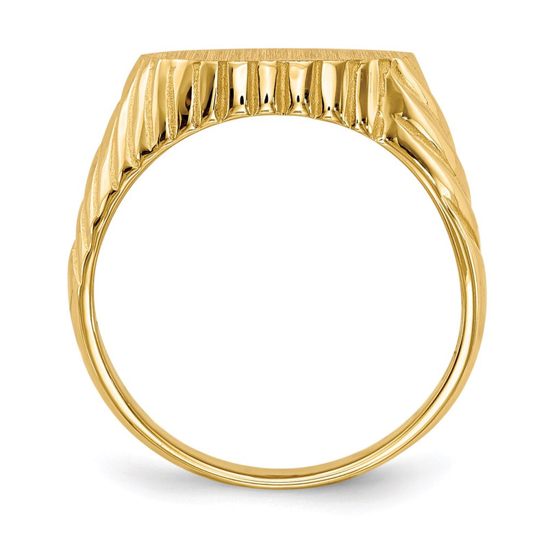 14K Yellow Gold 8.5x11.5mm Open Back Signet Ring
