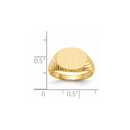 14K Yellow Gold 8.5x11.5mm Open Back Signet Ring