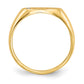 14K Yellow Gold 6.5x11.0mm AA Real Diamond Open Back Signet Ring