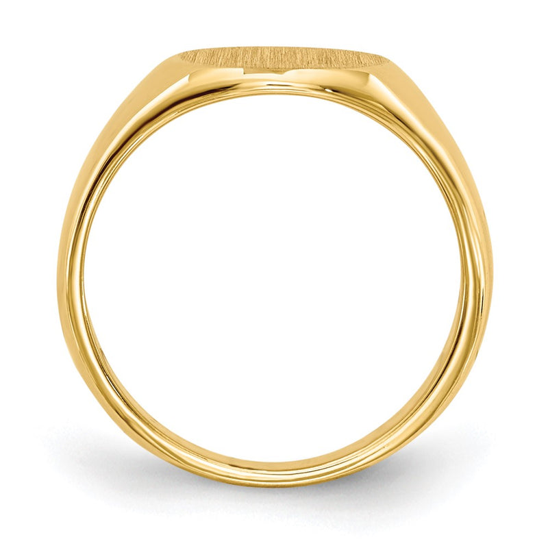 14K Yellow Gold 7.5x9.0mm Closed Back Child's Signet Ring