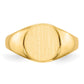 14K Yellow Gold 8.5x9.5mm Closed Back Signet Ring