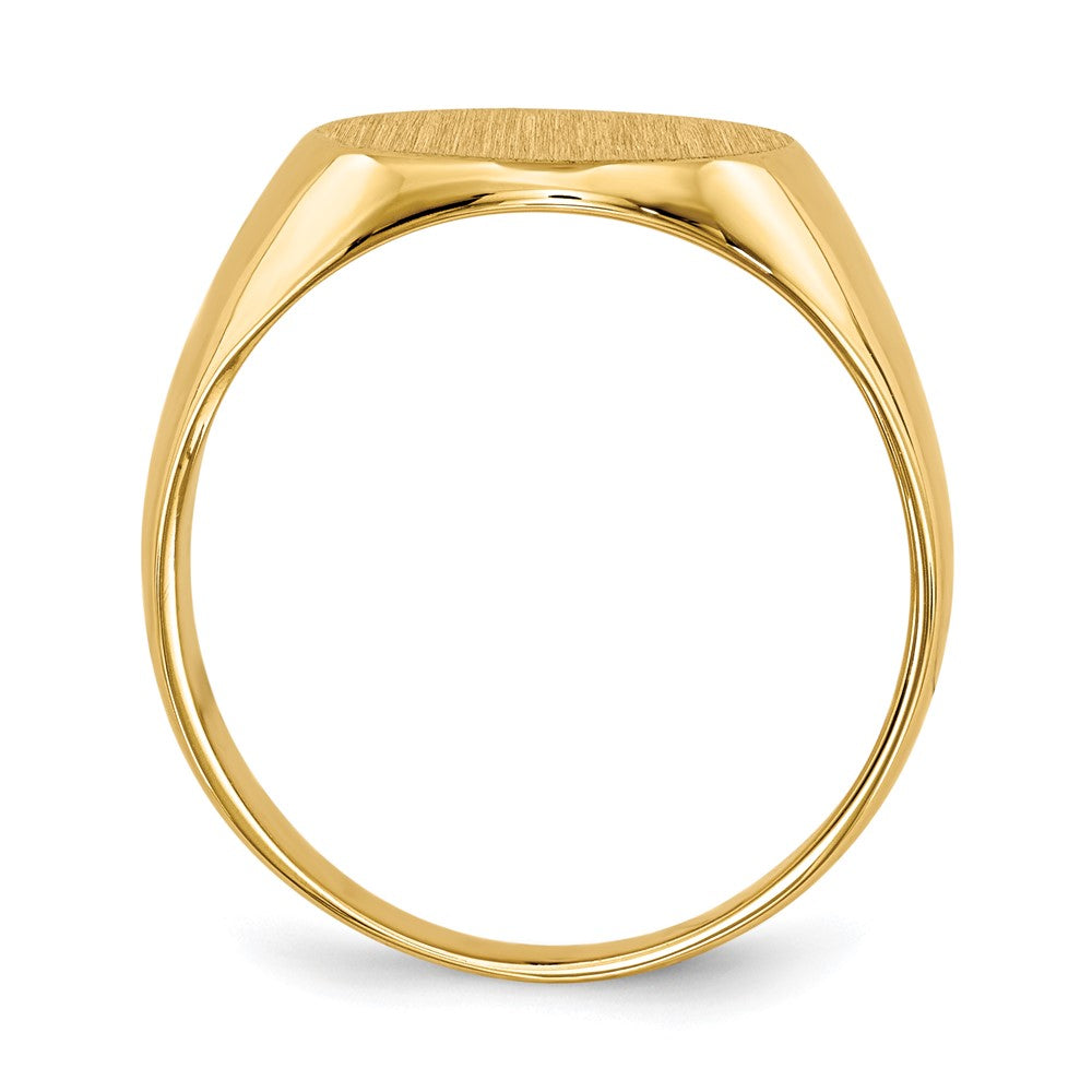 14K Yellow Gold 11.5x12.0mm Closed Back Signet Ring