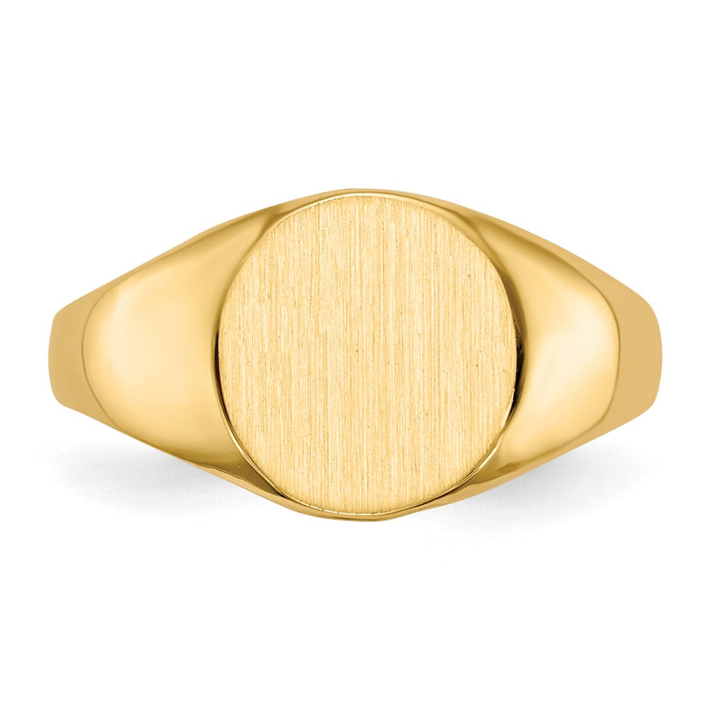 14K Yellow Gold 9.5x10.0mm Open Back Signet Ring