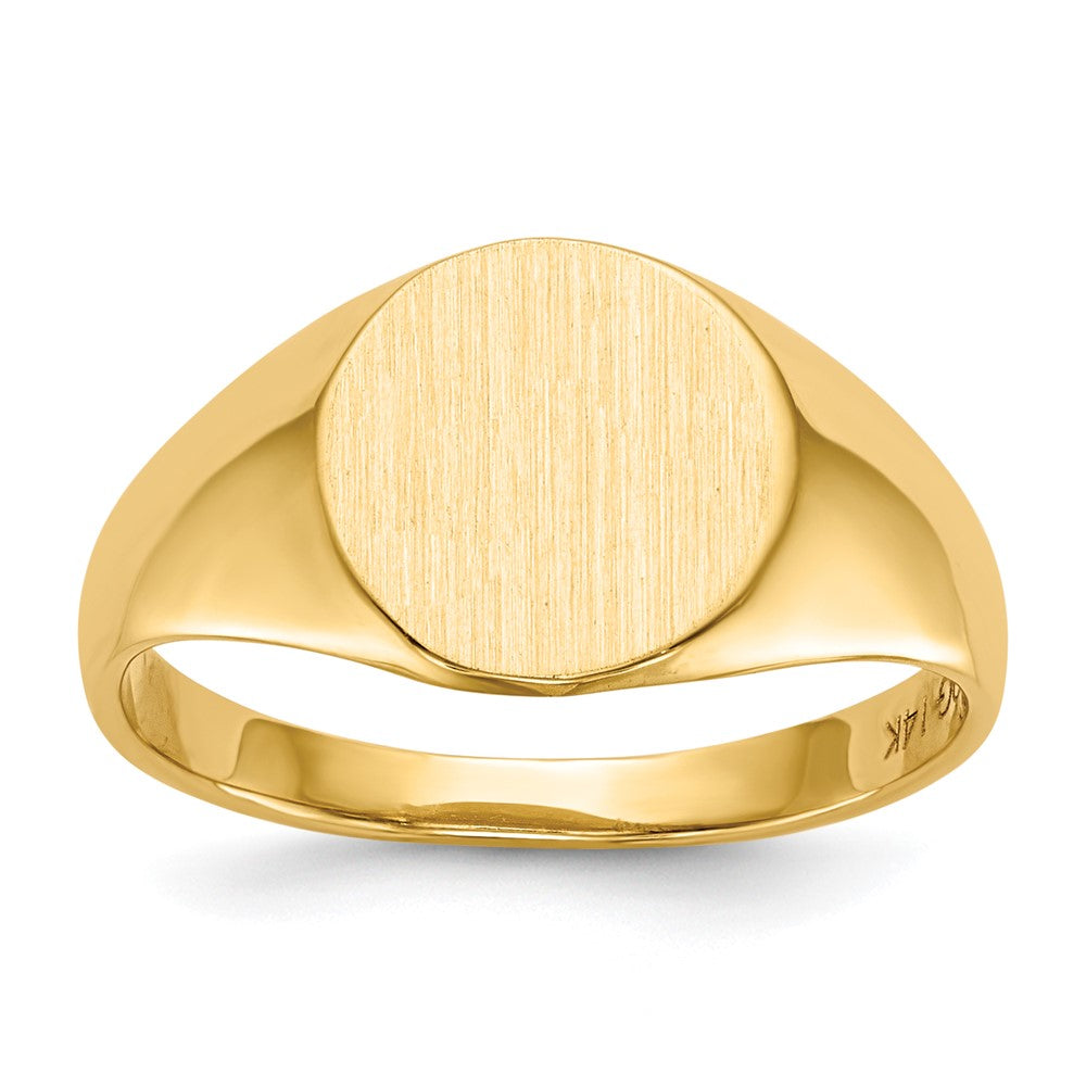 14K Yellow Gold 9.5x10.0mm Open Back Signet Ring