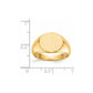 14K Yellow Gold 12.5x13.5mm Open Back Mens Signet Ring
