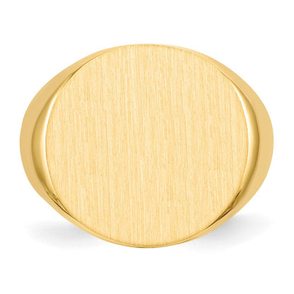 14K Yellow Gold 17.5x18.0mm Open Back Men's Signet Ring