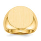 14K Yellow Gold 18.0x18.0mm Open Back Mens Signet Ring