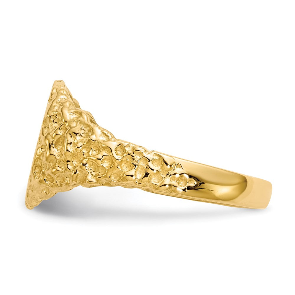 14K Yellow Gold 9.5x9.5mm Closed Back Signet Ring