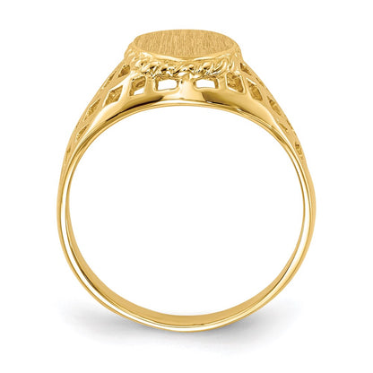 14K Yellow Gold Signet Ring