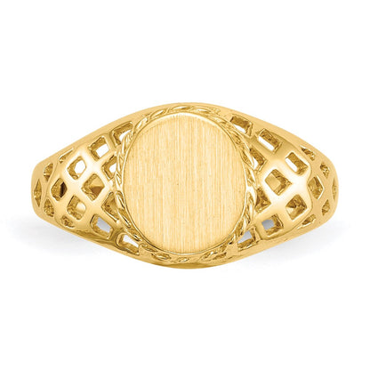 14K Yellow Gold Signet Ring