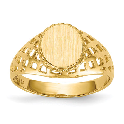 14K Yellow Gold Signet Ring