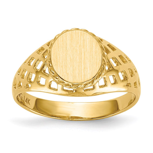 14K Yellow Gold Signet Ring