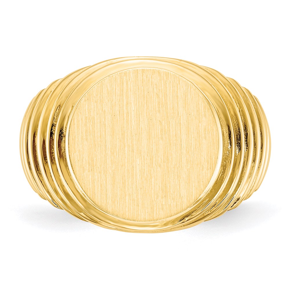 14K Yellow Gold Men's Signet Ring